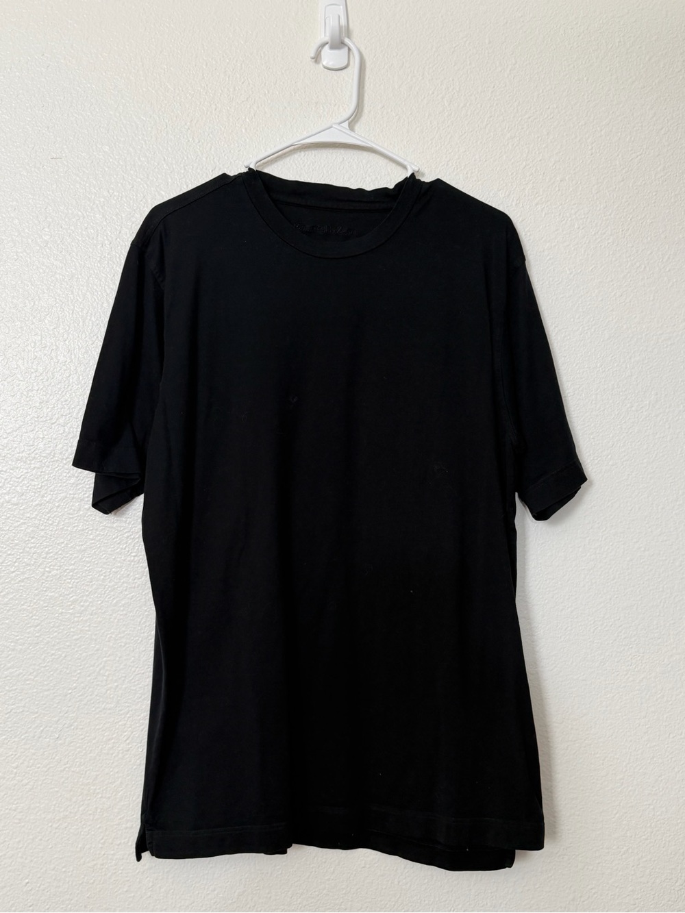 Ermenegildo Zegna Black Short Sleeve Crew Neck Tee